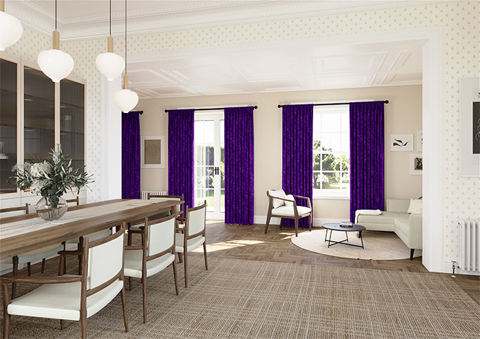 Caen Chenille, Purple - Made to Measure Curtains - Image 7